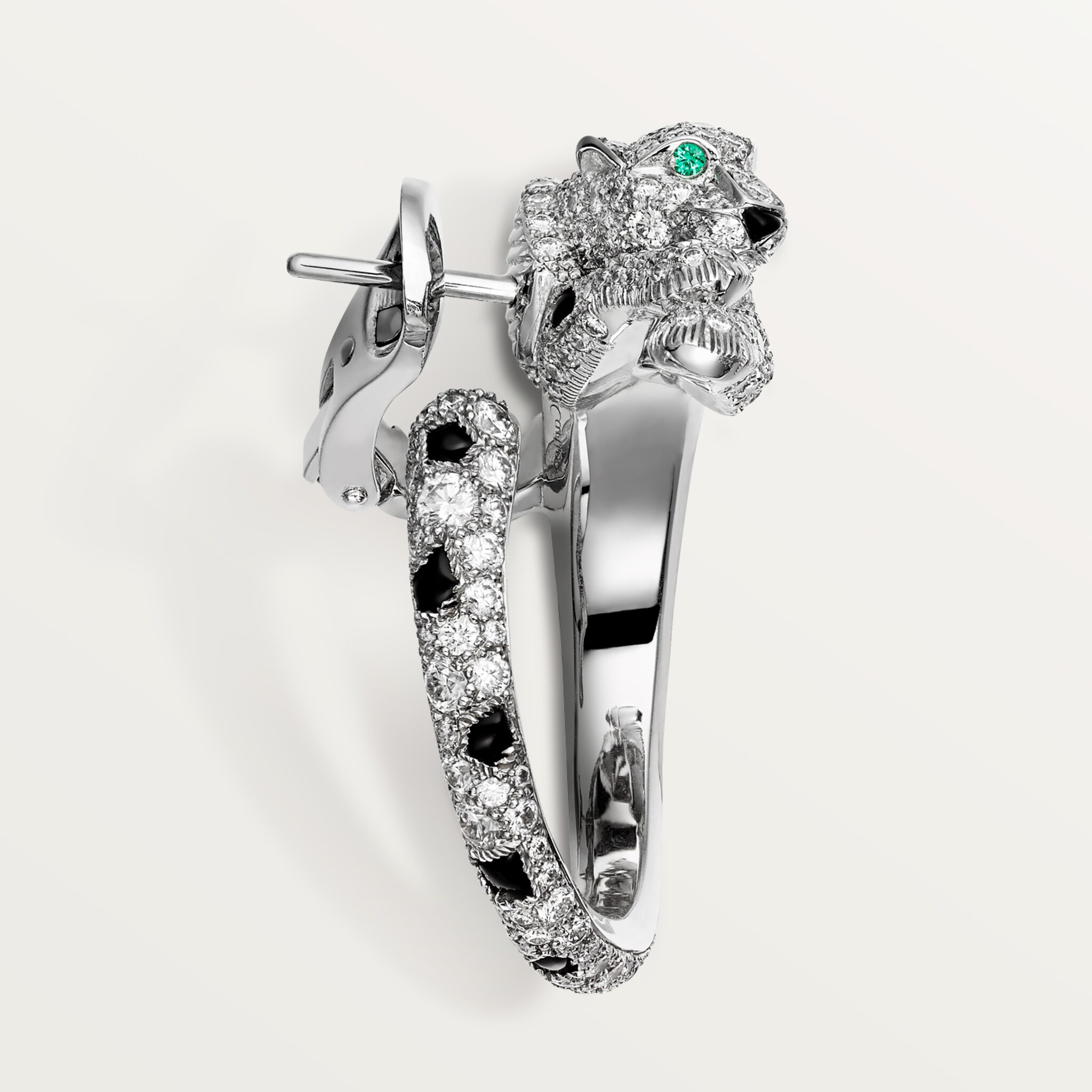 Panth&egrave;re de Cartier hoop earrings, paved, image 5