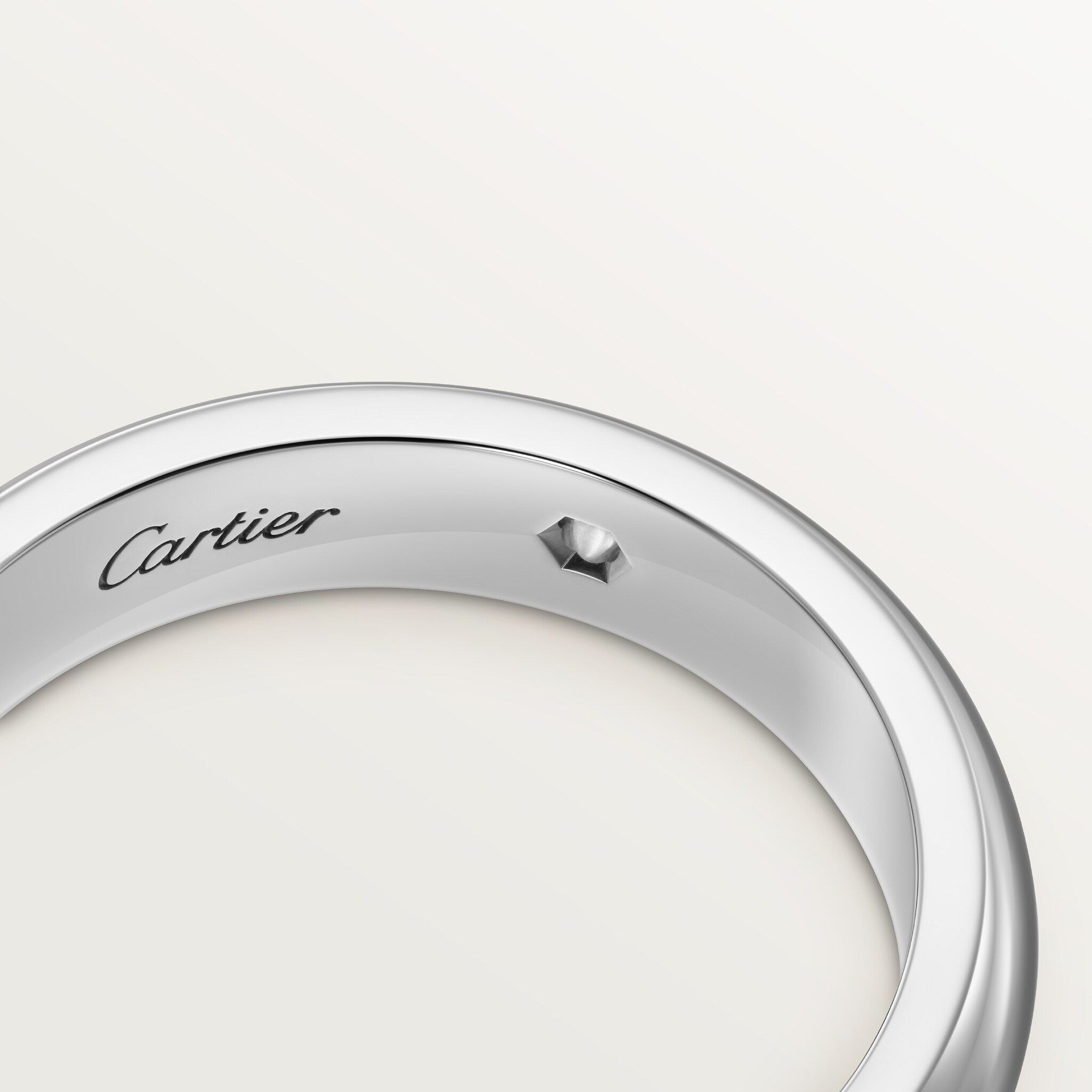 C de Cartier wedding band, 4 mm width, 1 diamond, image 7