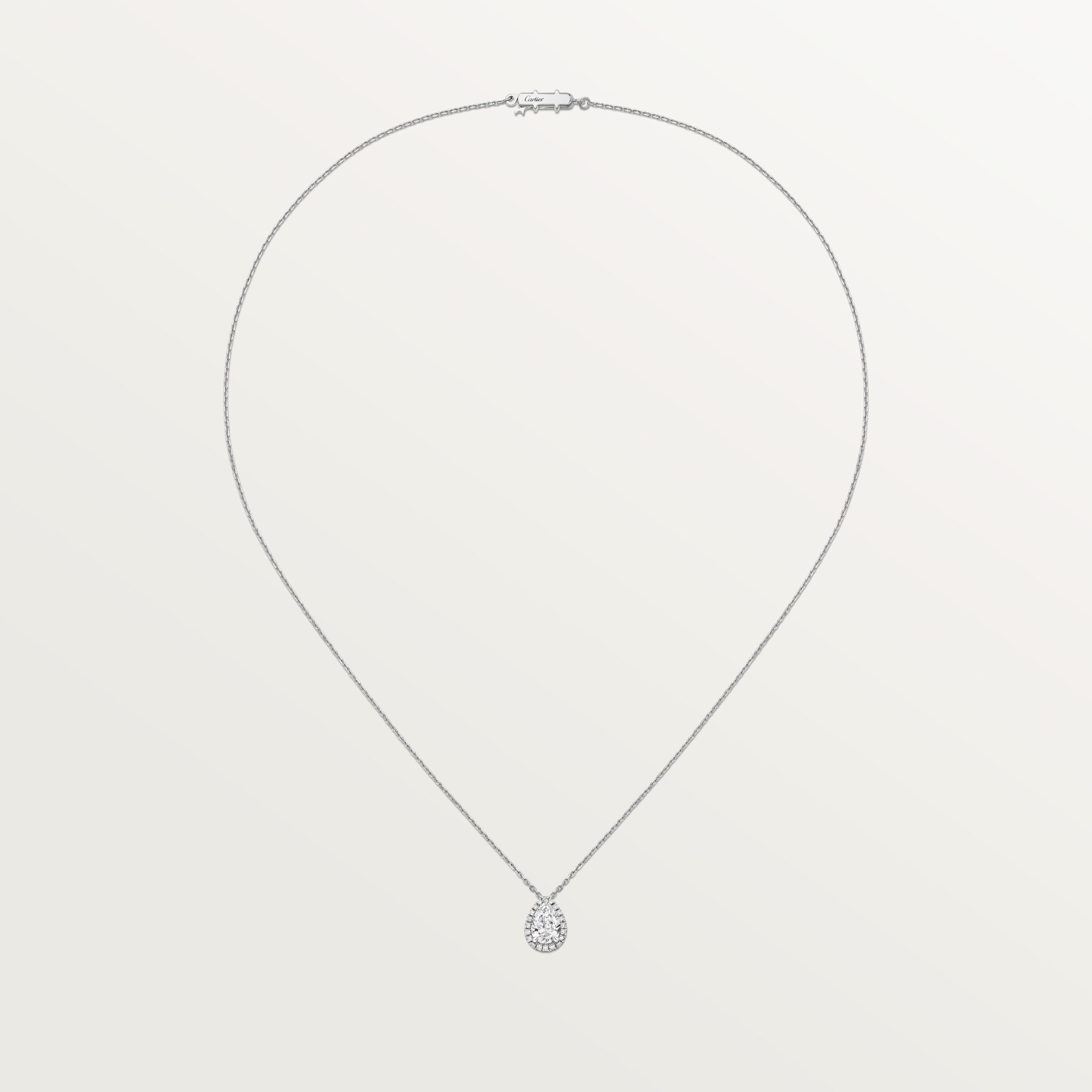 Cartier Destin&eacute;e pendant, pear-shaped diamond, paved 