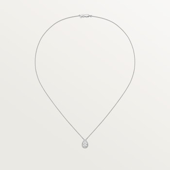 Cartier Destinée pendant, pear-shaped diamond, paved  Cartier Destinée pendant, pear-shaped diamond, paved