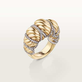 Cartier Libre Tressage ring, diamonds  Cartier Libre Tressage ring, diamonds