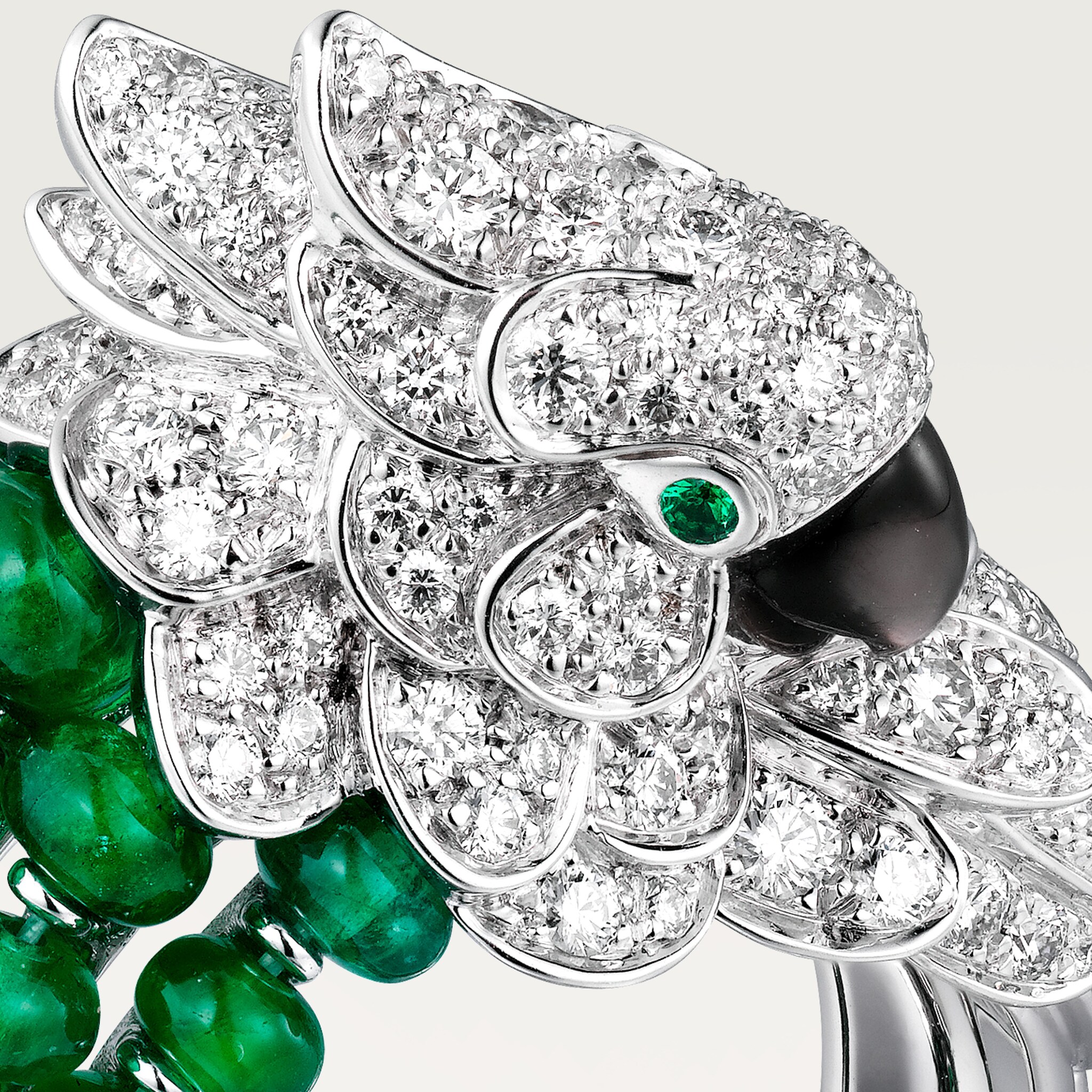 Faune et Flore de Cartier y&uuml;z&uuml;k, z&uuml;mr&uuml;t boncuklar, pave