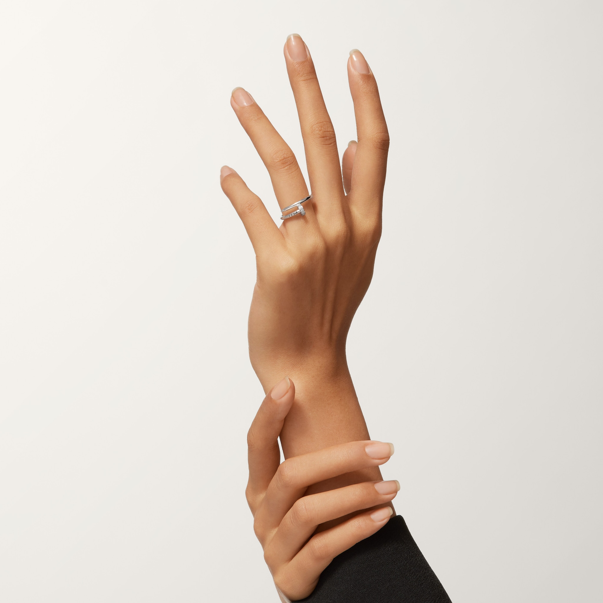 Juste un Clou ring, small model, diamonds