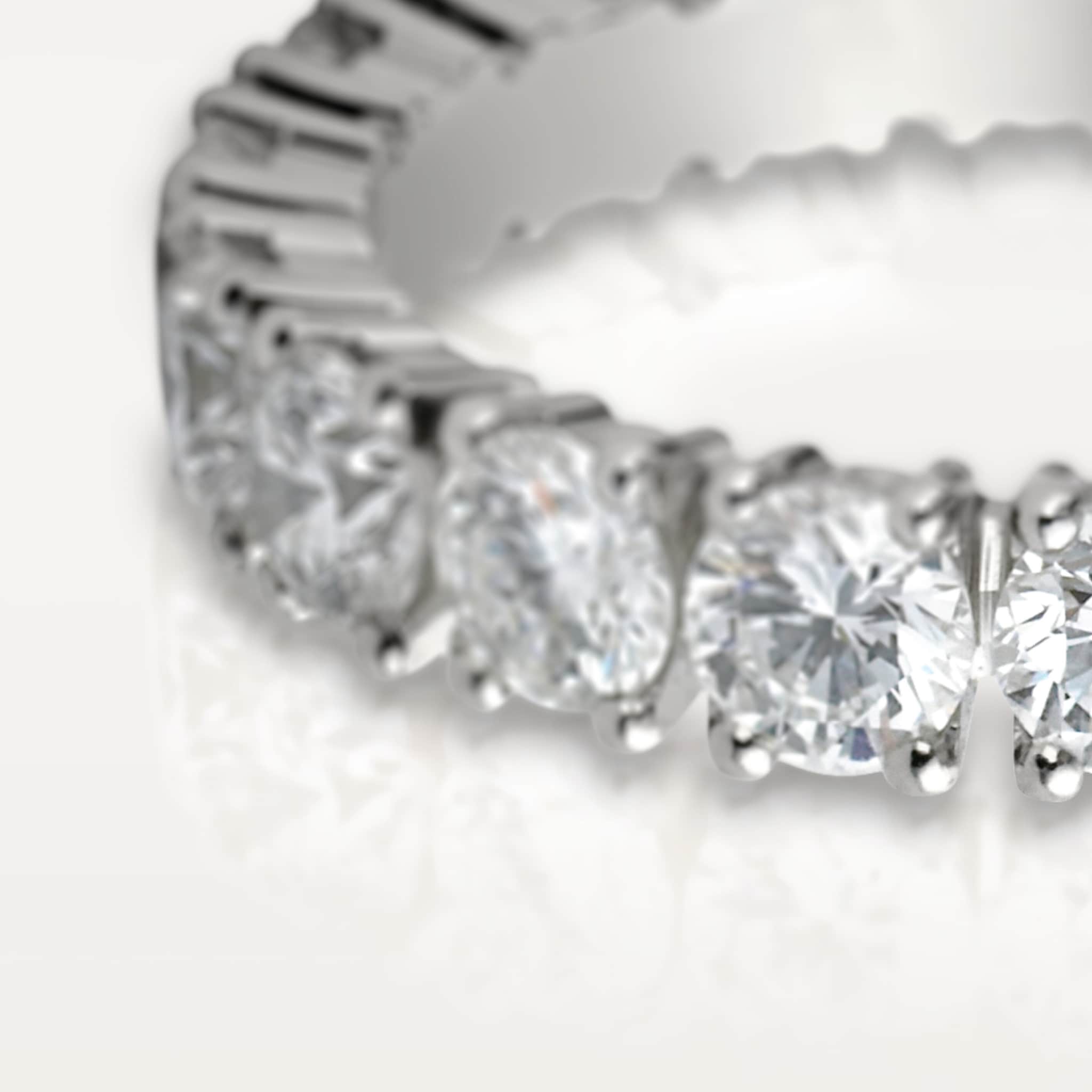 Cartier Destin&eacute;e wedding band, 4.1 mm width, paved , image 5