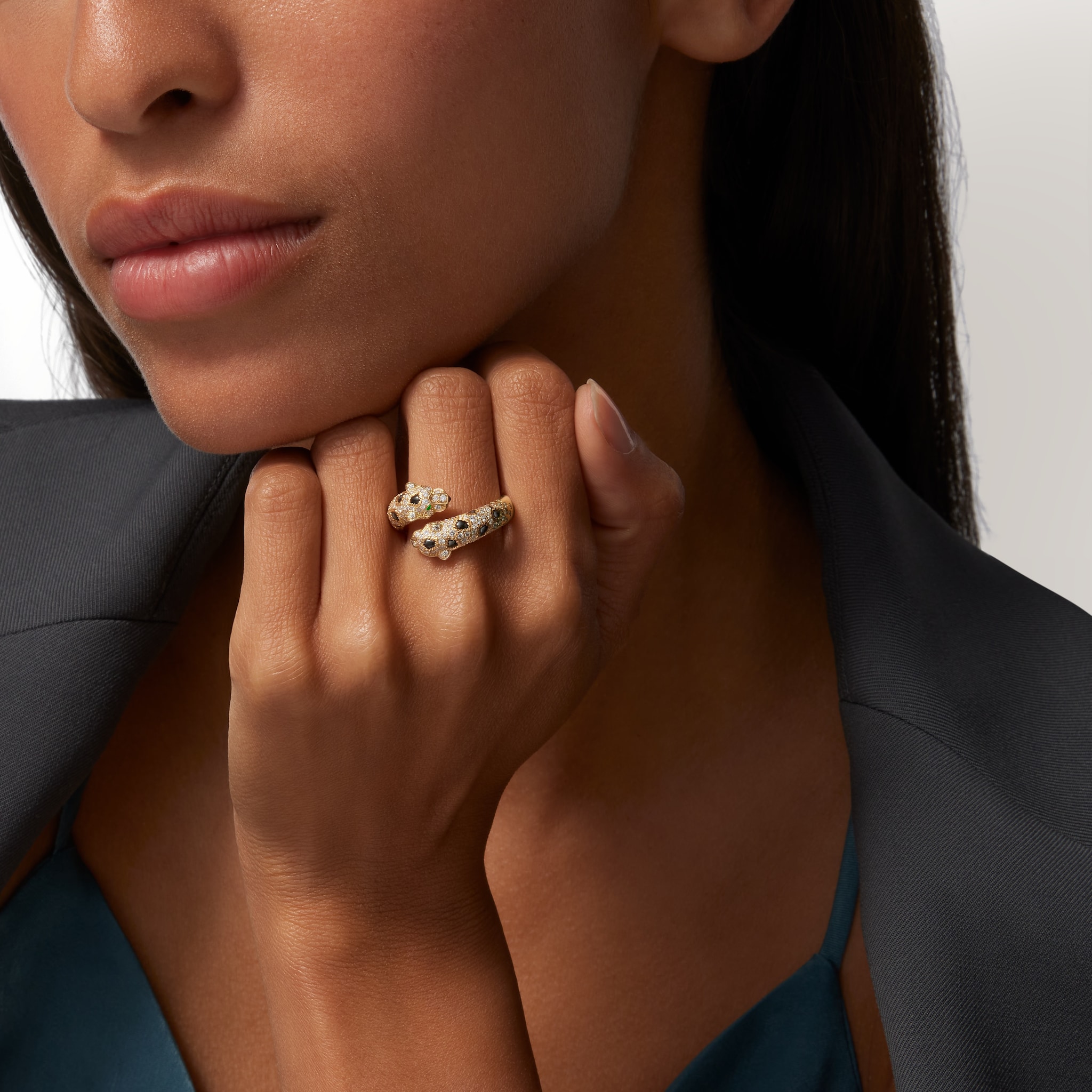 Bague Panth&egrave;re de Cartier, semi-pav&eacute;e