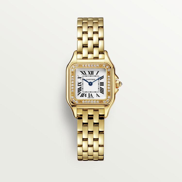 Panthere de cartier watch best sale gold
