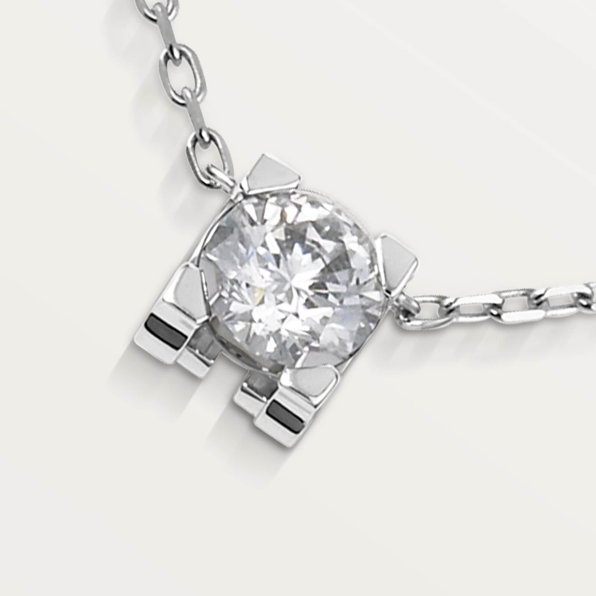 C de Cartier pendant, brilliant-cut diamond