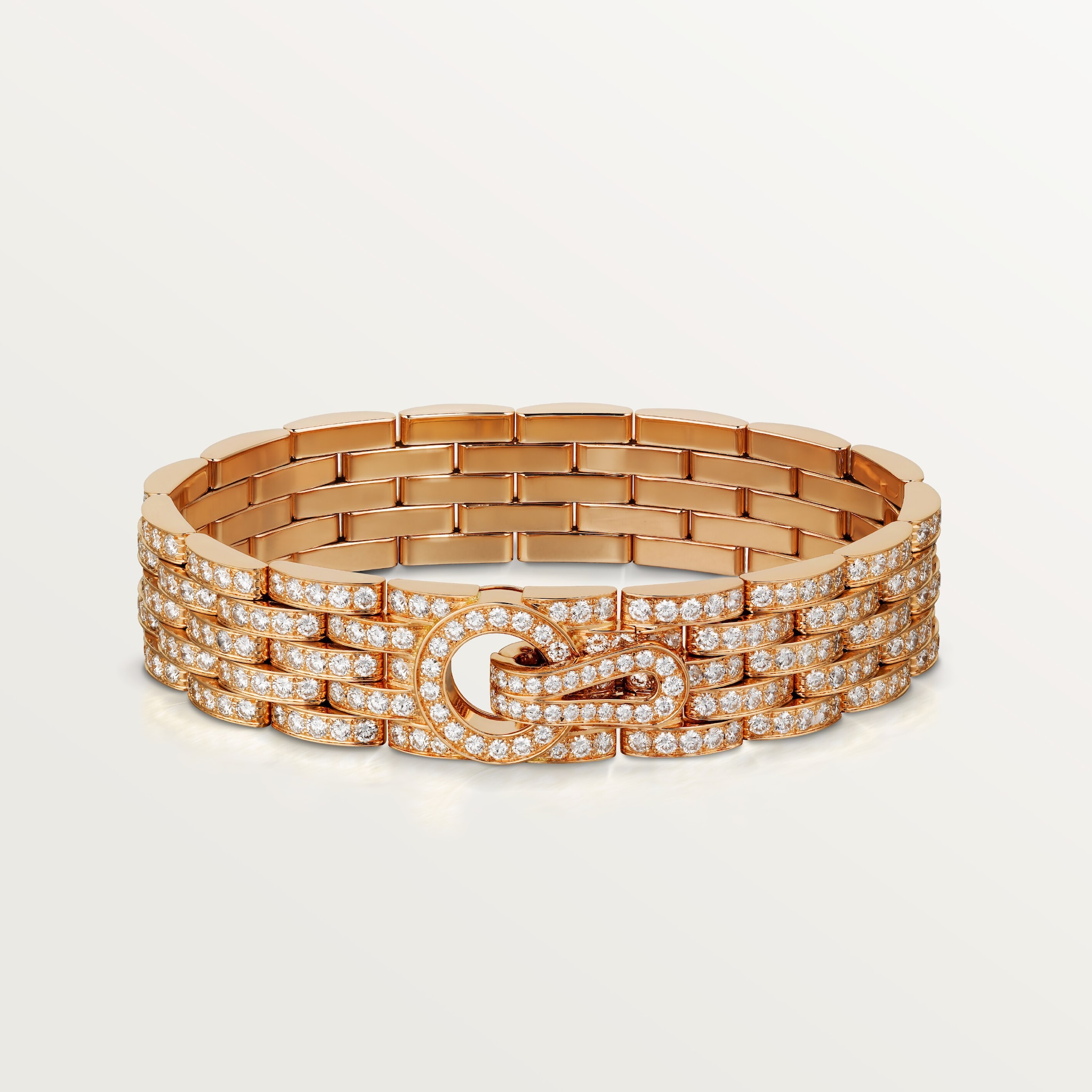 Agrafe bracelet, paved 