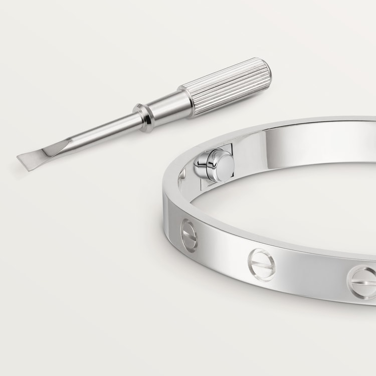 Cartier 18k white top gold love bracelet