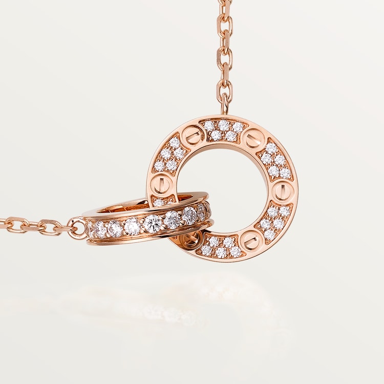 Cartier necklace rose gold discount