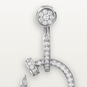 Juste un Clou earrings, double, paved Juste un Clou earrings, double, paved
