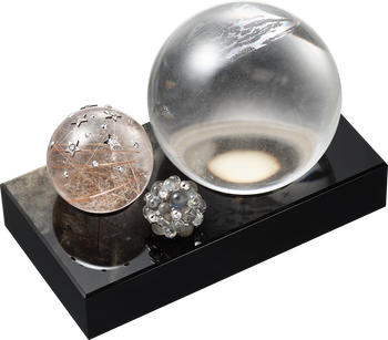 Golden obsidian Les Galaxies de Cartier clock Golden obsidian Les Galaxies de Cartier clock