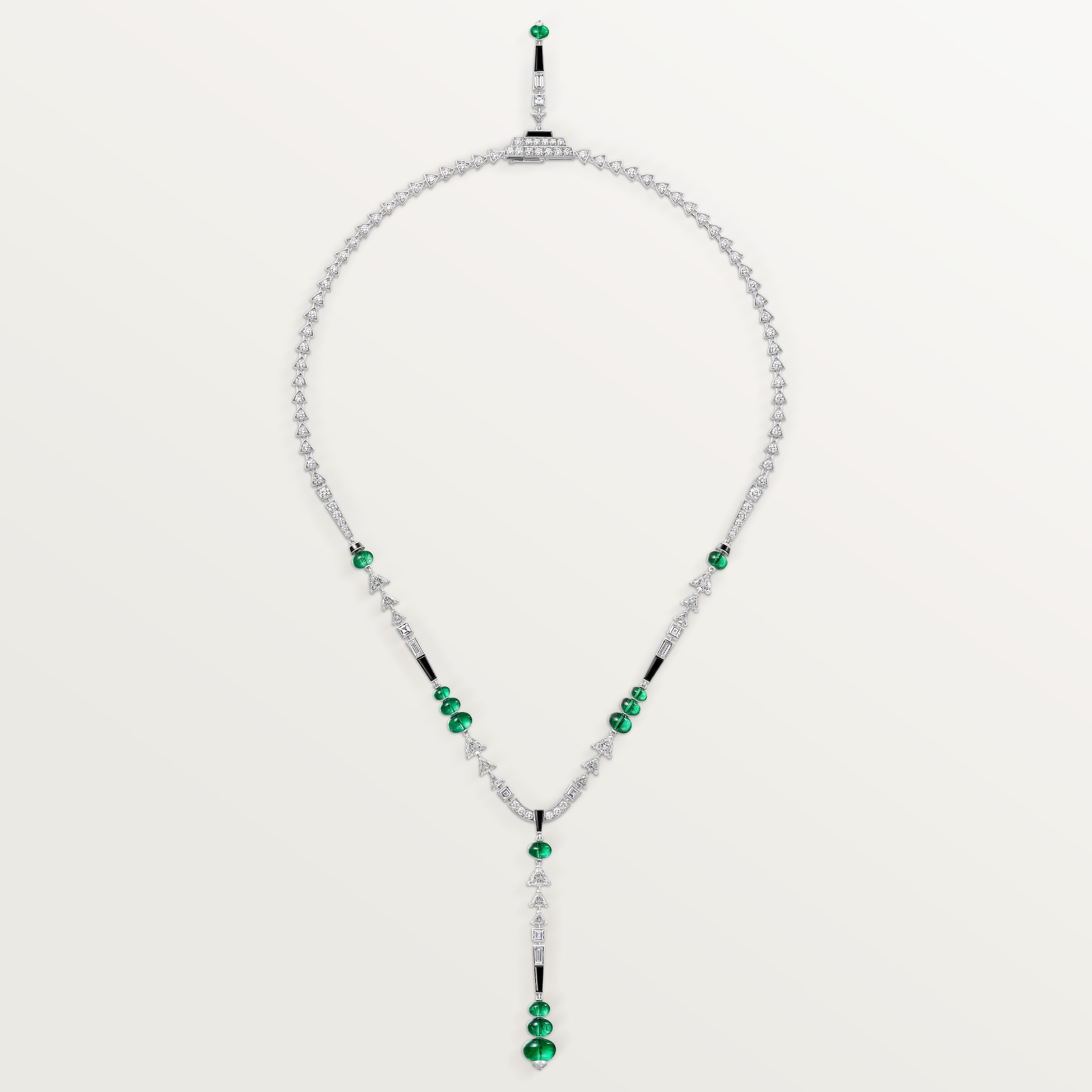 En &Eacute;quilibre項鍊，祖母綠，鋪鑲鑽石