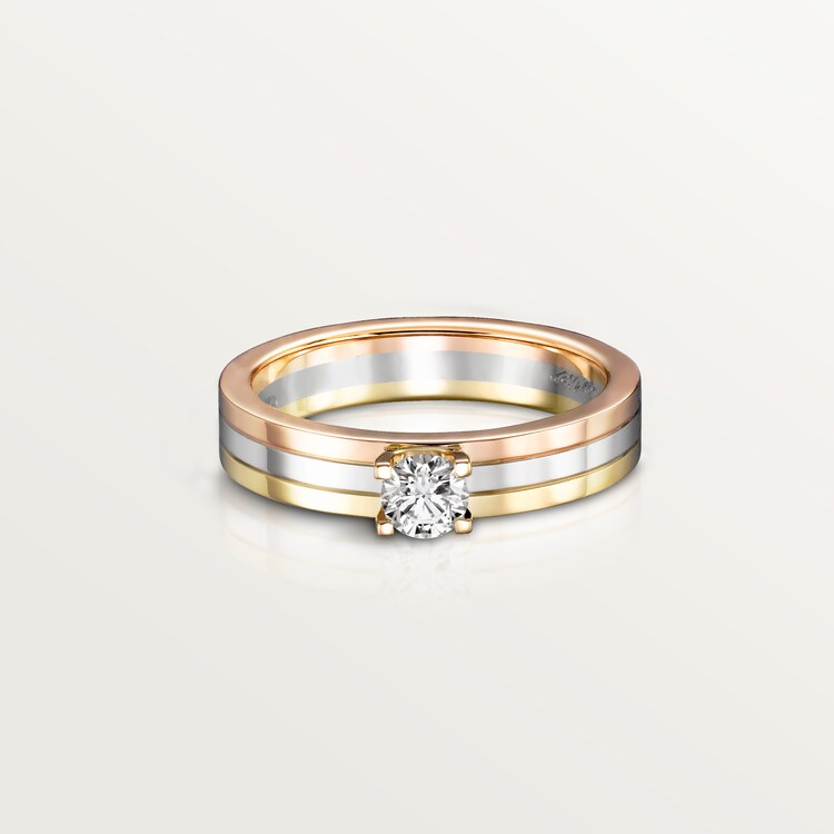 CRN4204200 Trinity Solitaire White gold yellow gold pink gold diamond Cartier