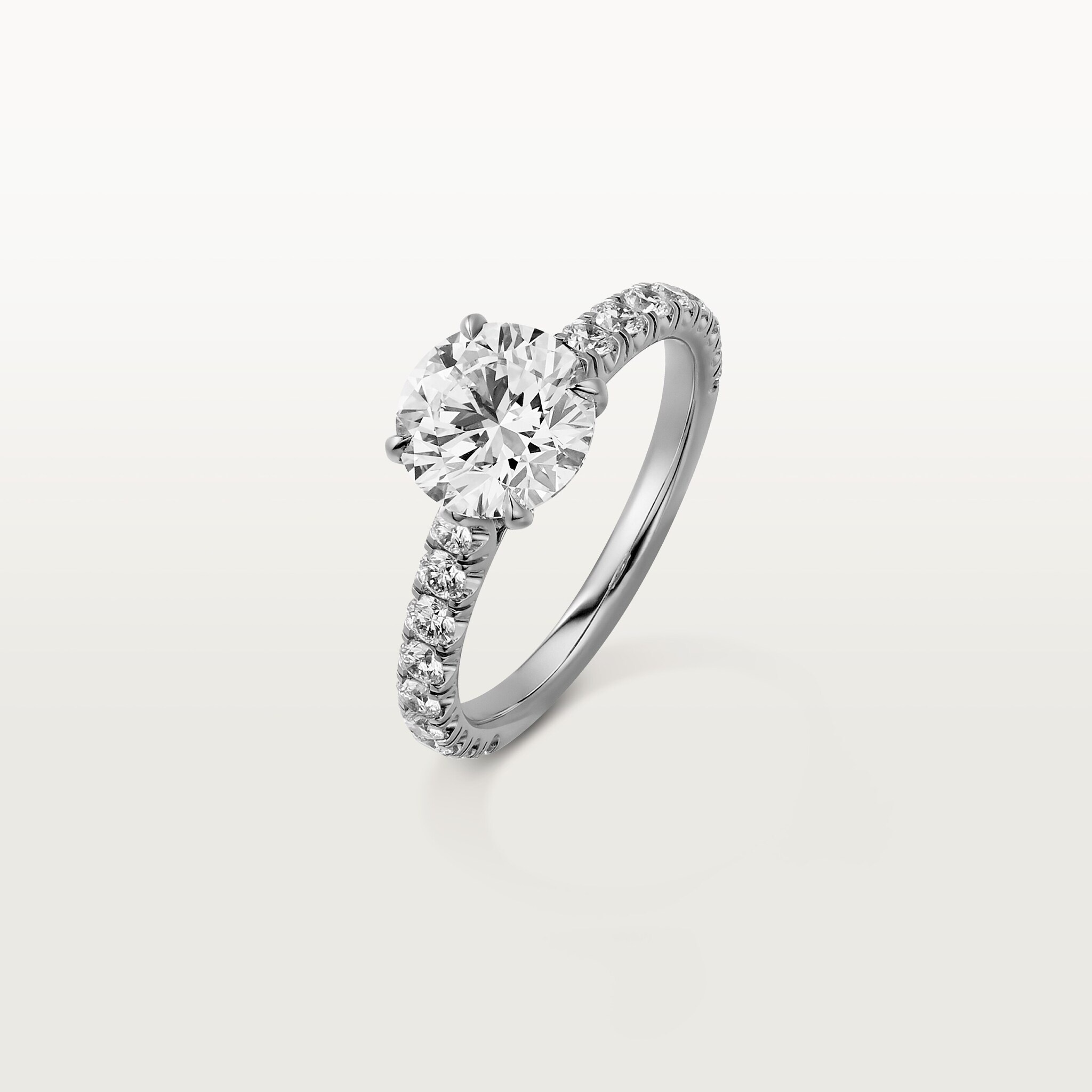 1895 solitaire, brilliant-cut diamond, paved , image 7