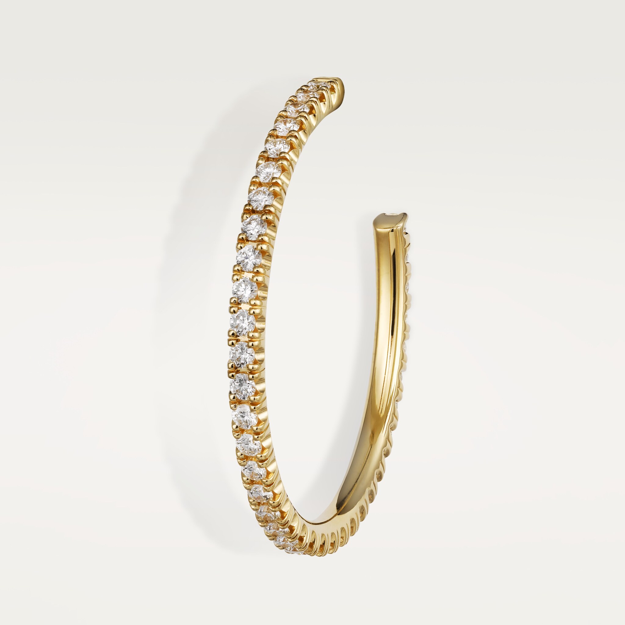 Etincelle de Cartier hoop earrings, medium model, paved