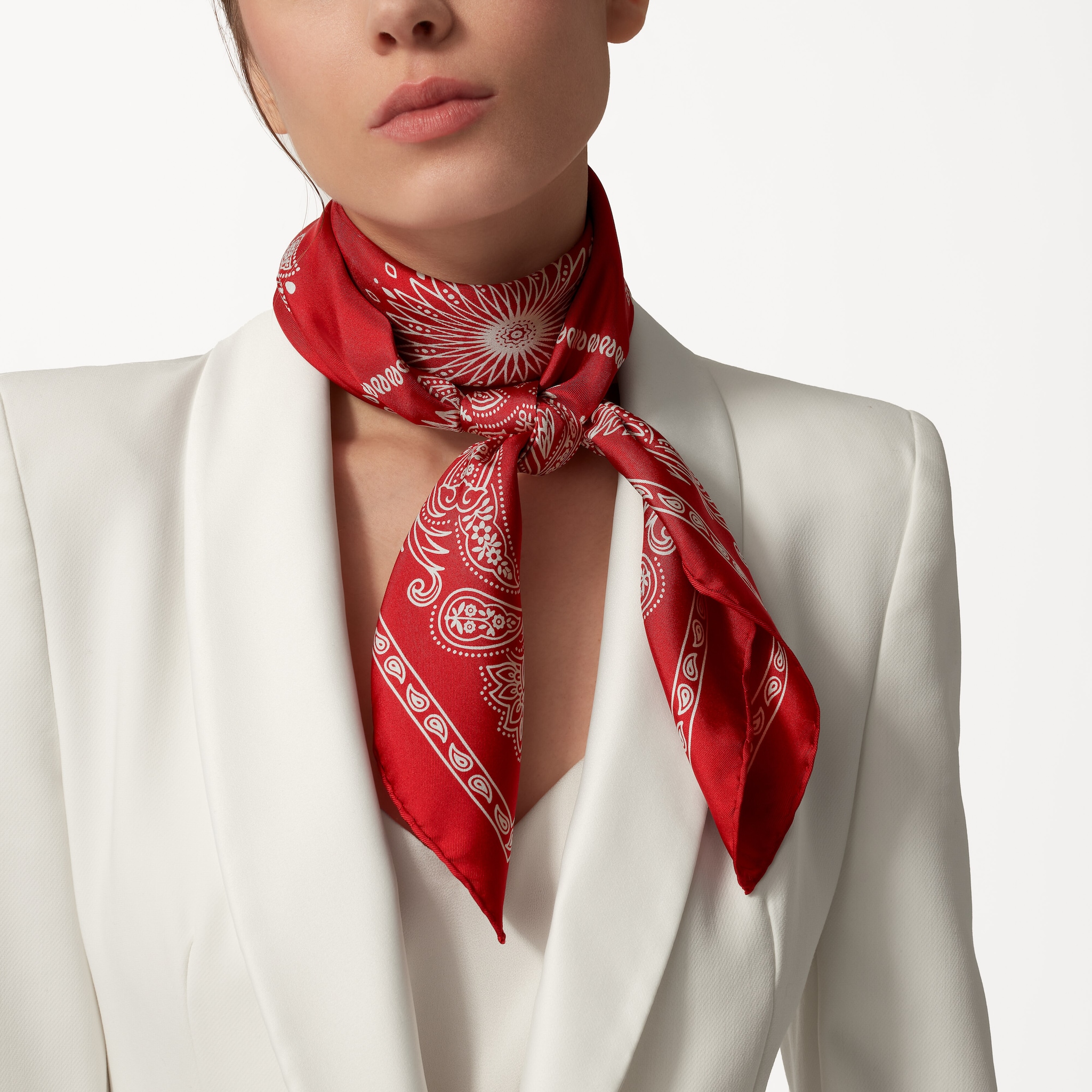 Double C Paisley 90 scarf