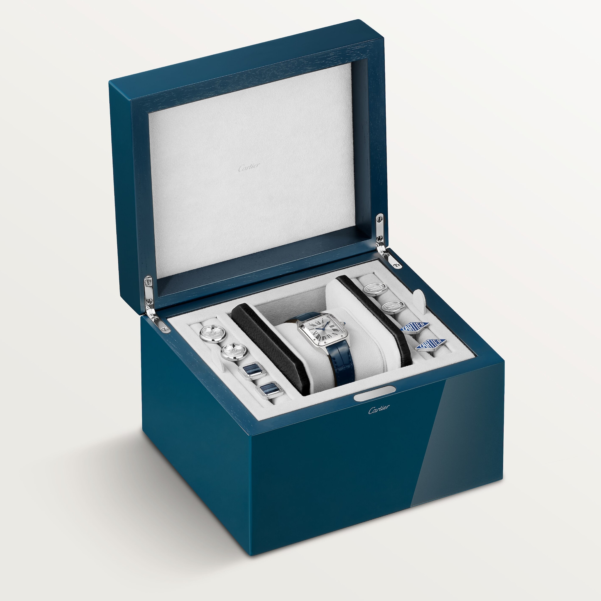 Santos de Cartier one watch and cufflink box