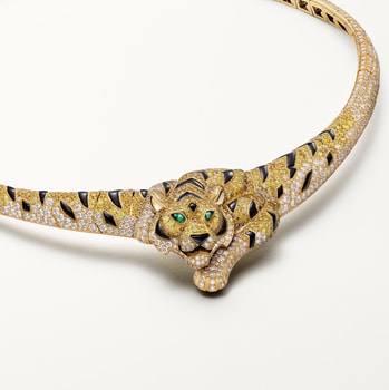 Faune et Flore de Cartier necklace, yellow, orange and brown diamonds, paved  Faune et Flore de Cartier necklace, yellow, orange and brown diamonds, paved