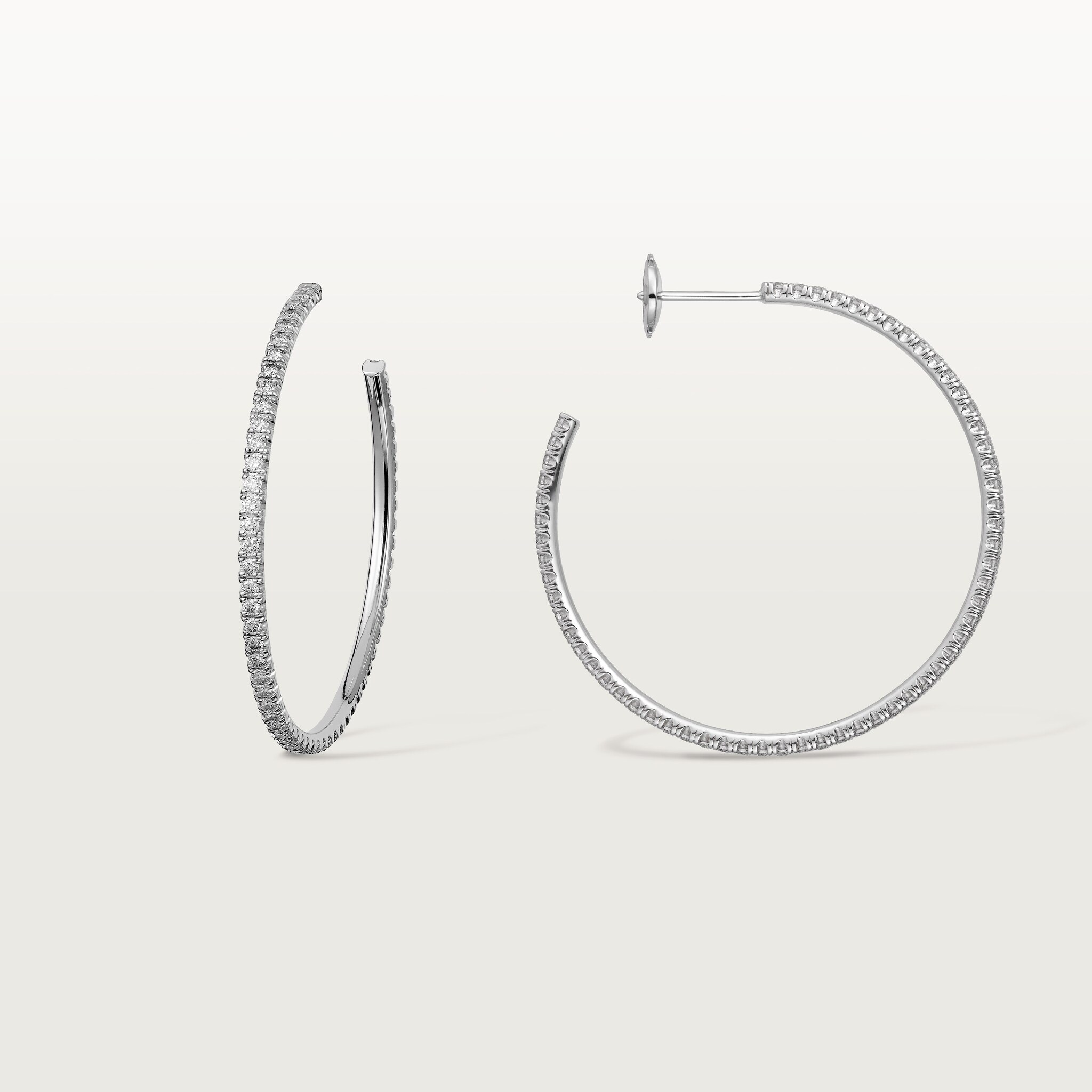 Etincelle de Cartier hoop earrings, large model, paved