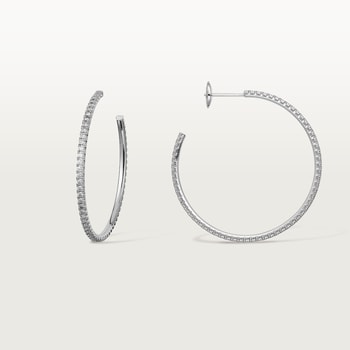 Etincelle de Cartier hoop earrings, large model, paved Etincelle de Cartier hoop earrings, large model, paved