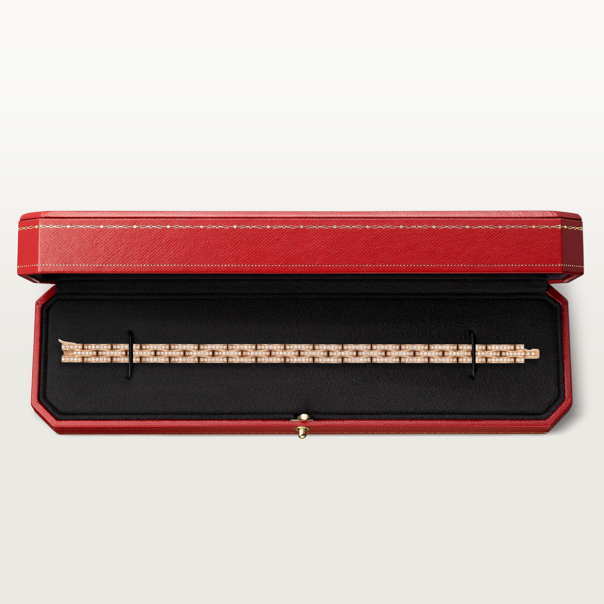 Maillon Panth&egrave;re bracelet, triple row, paved , image 6