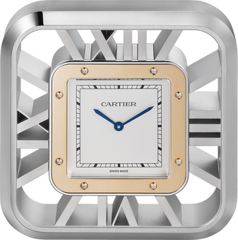 Santos 100 Skeleton exceptional desk clock Santos 100 Skeleton exceptional desk clock