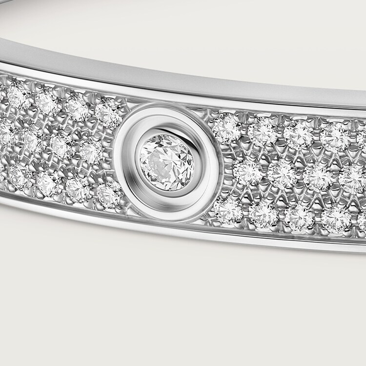 Cartier white gold pave diamond love bracelet hot sale