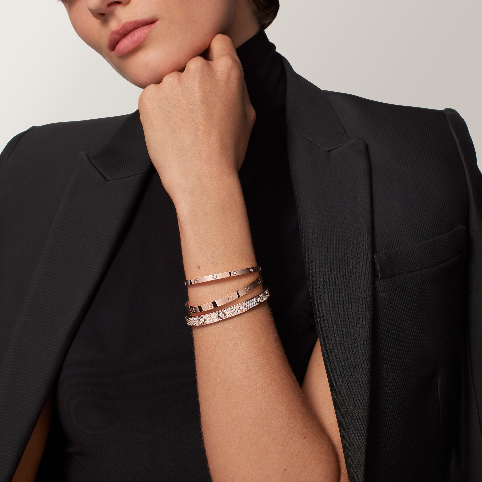 #LOVE# bracelet, small model, 10 diamonds, image 1