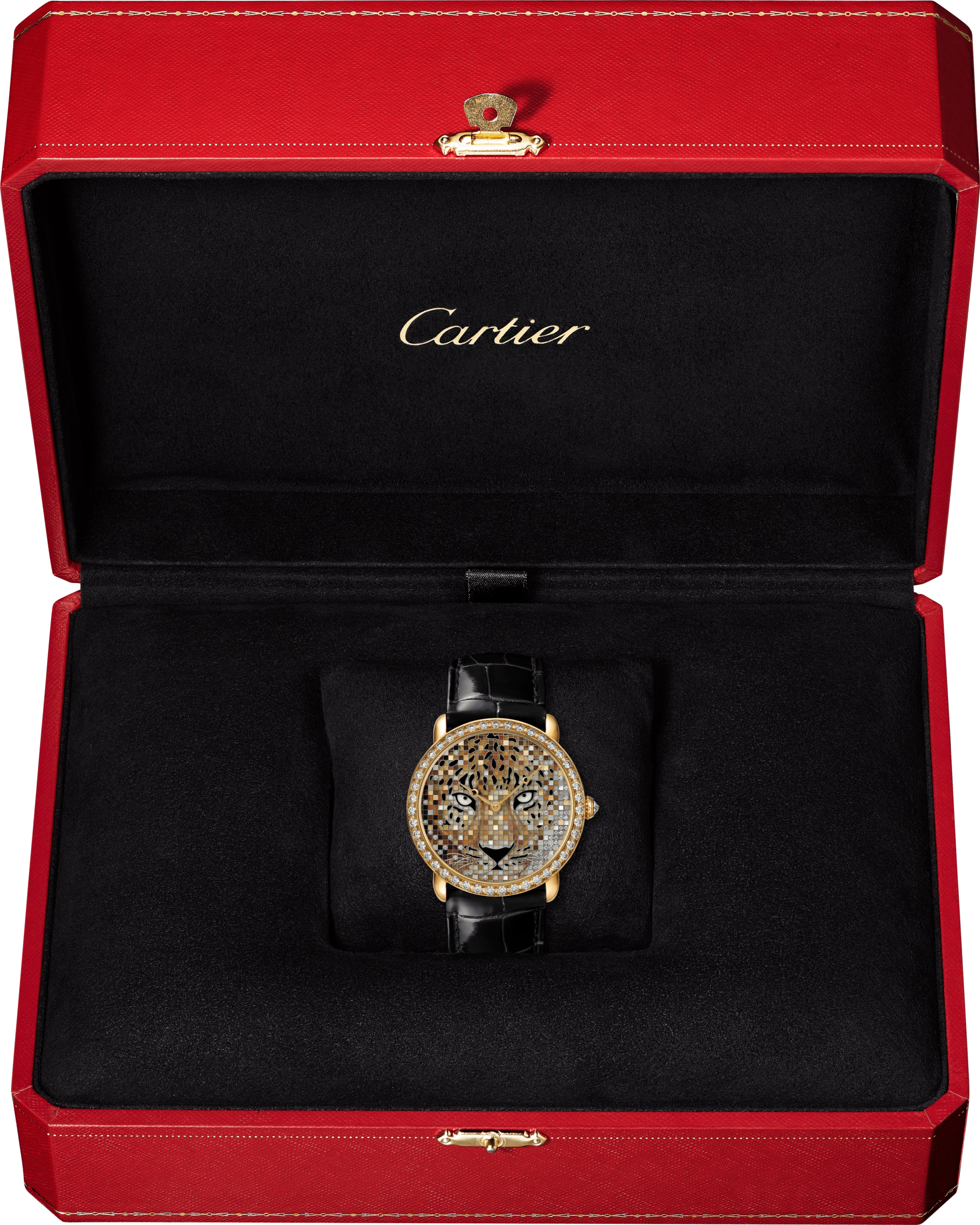 ساعة بزخرفة الرموز الحيوانية