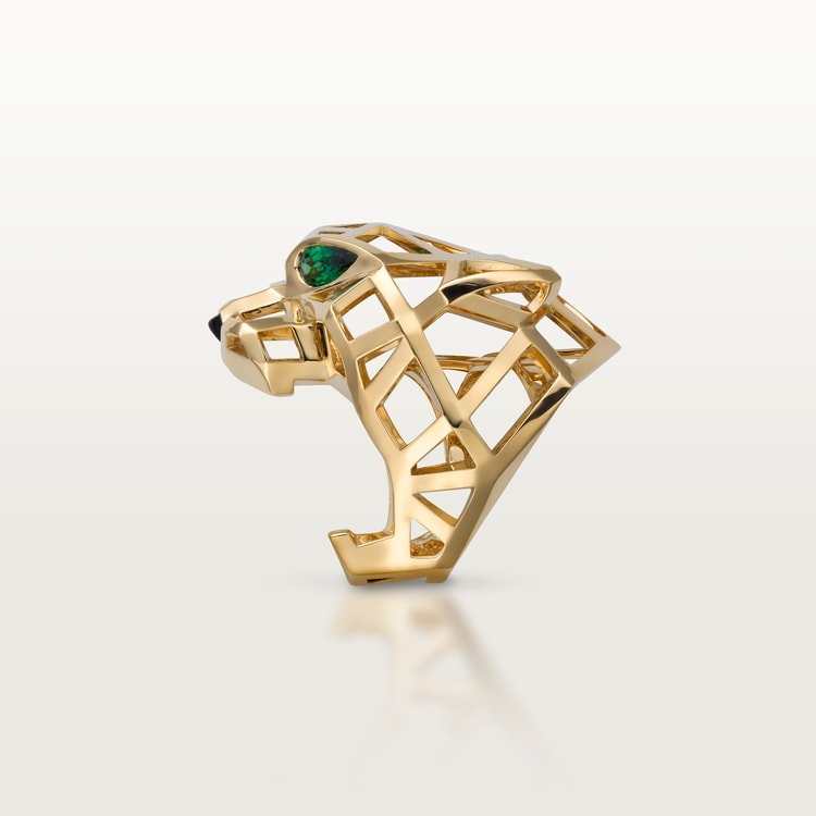 CRN4722500 Panth re de Cartier ring Yellow gold tsavorite