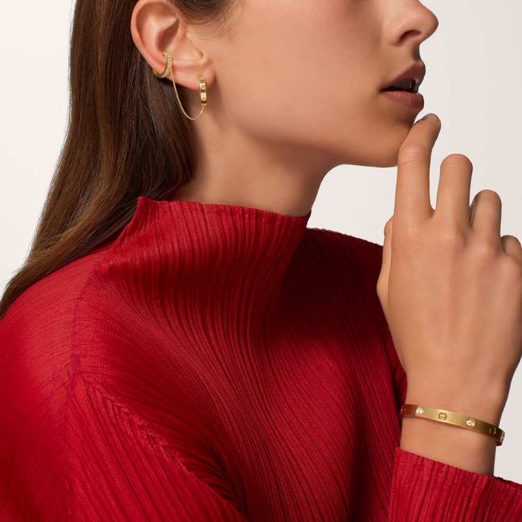 LOVE# single earrings, multiwear, half-paved LOVE# single earrings, multiwear, half-paved