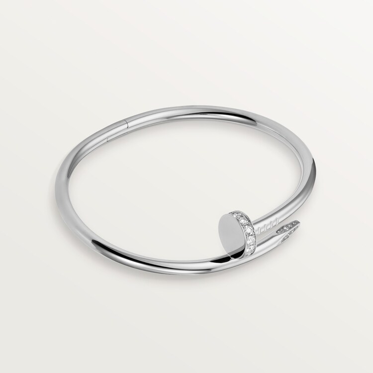 Silver cartier bracelet with diamonds sale
