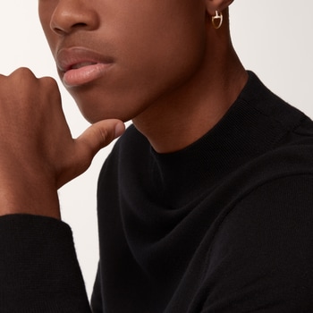 Juste un Clou hoop earrings, small model, paved Juste un Clou hoop earrings, small model, paved