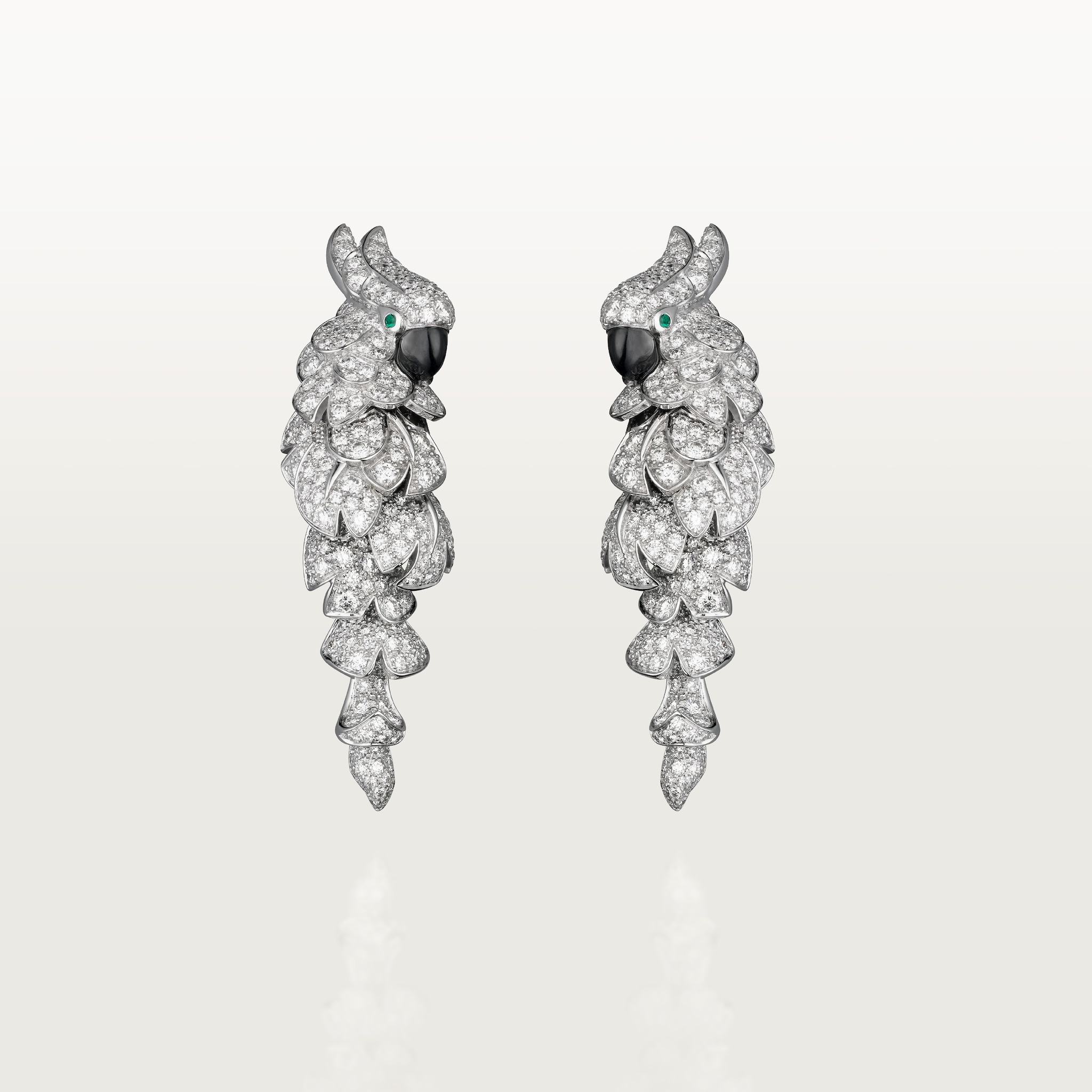 Faune et Flore de Cartier earrings, paved