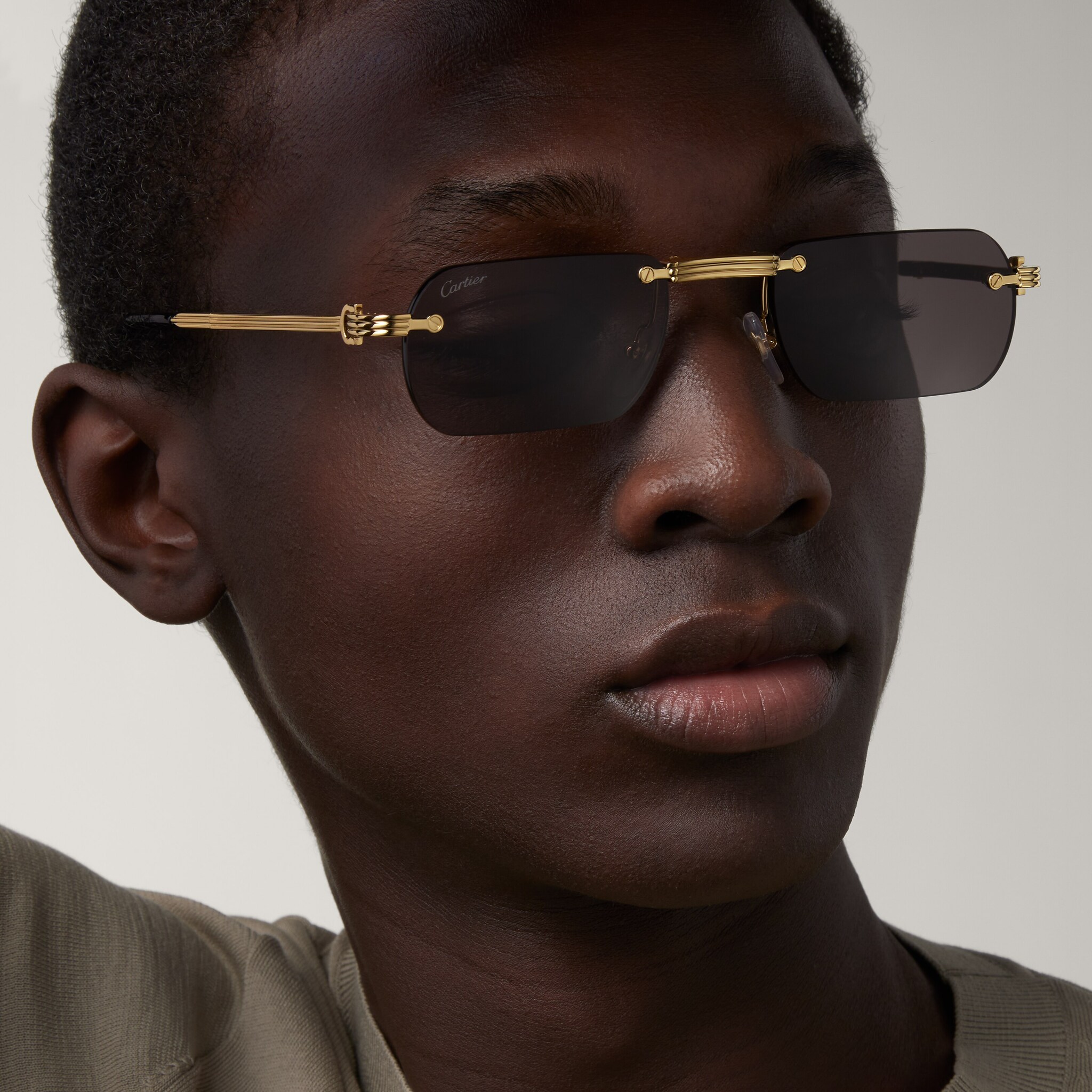 【希少】Cartier Glasses Rimless Single Point Première de Cartier sunglasses