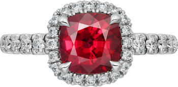 Cartier Destinée solitaire, cushion-cut ruby, paved  Cartier Destinée solitaire, cushion-cut ruby, paved