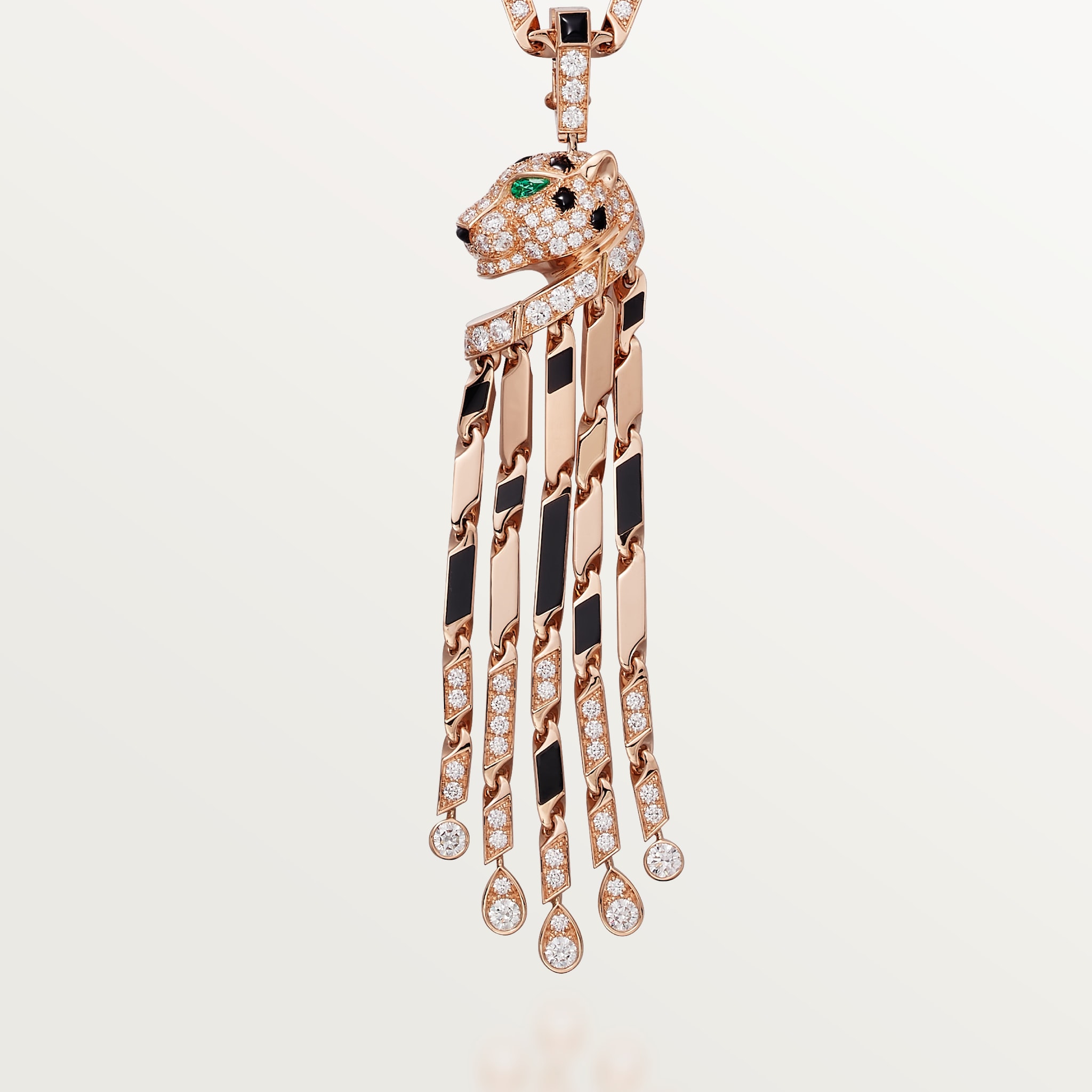 Panth&egrave;re de Cartier long necklace, small model, paved 