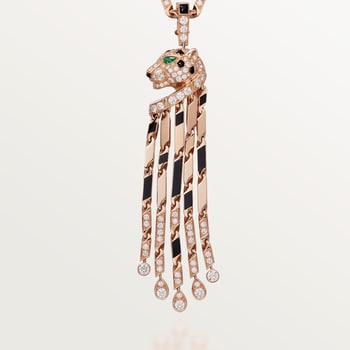 Panthère de Cartier long necklace, small model, paved  Panthère de Cartier long necklace, small model, paved