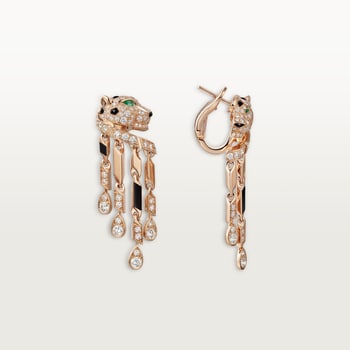 Panthère de Cartier earrings, small model, paved Panthère de Cartier earrings, small model, paved