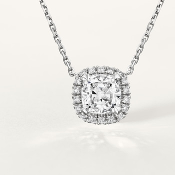 Cartier Destinée pendant, cushion-cut diamond, paved  Cartier Destinée pendant, cushion-cut diamond, paved