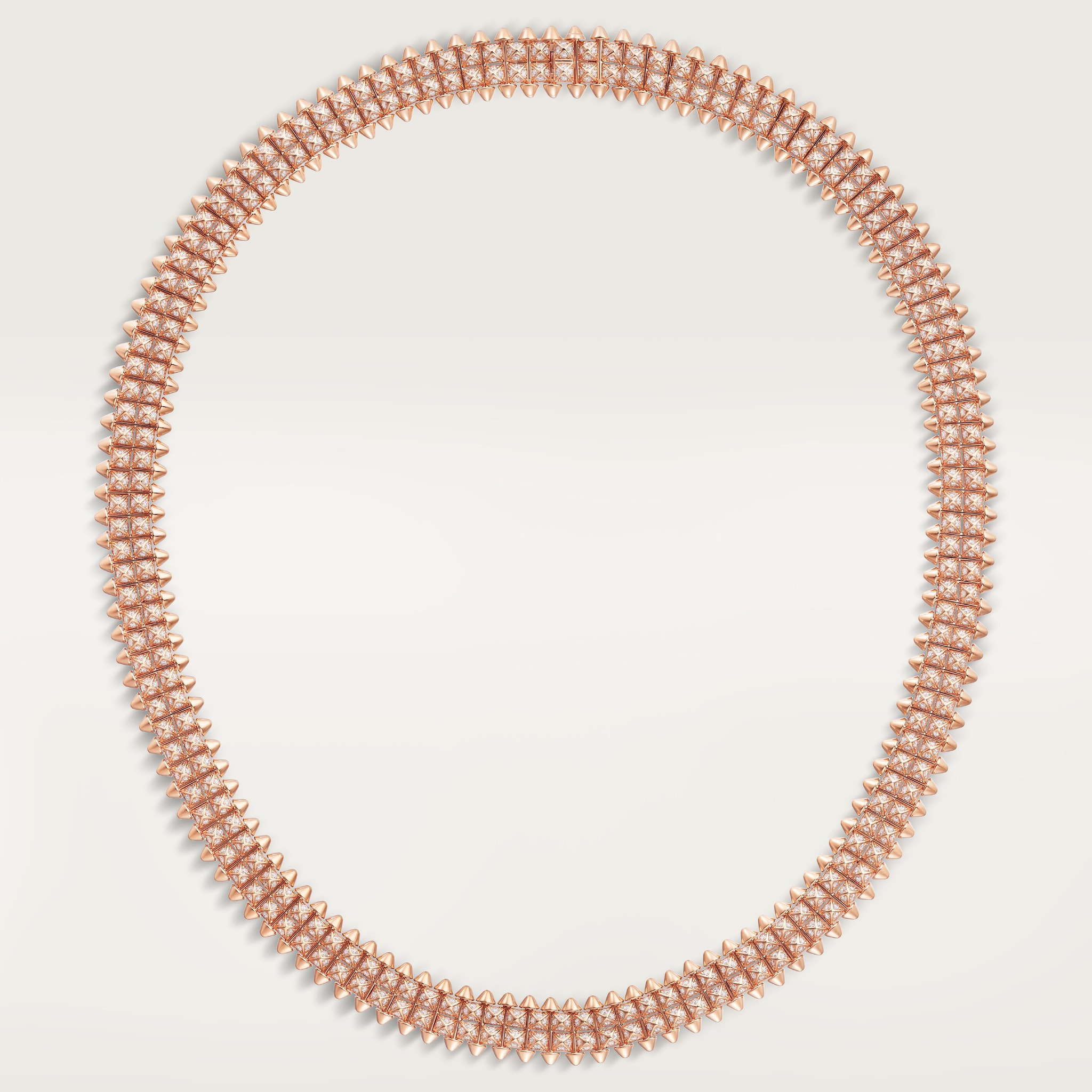 Clash de Cartier necklace, flexible, double row, paved 