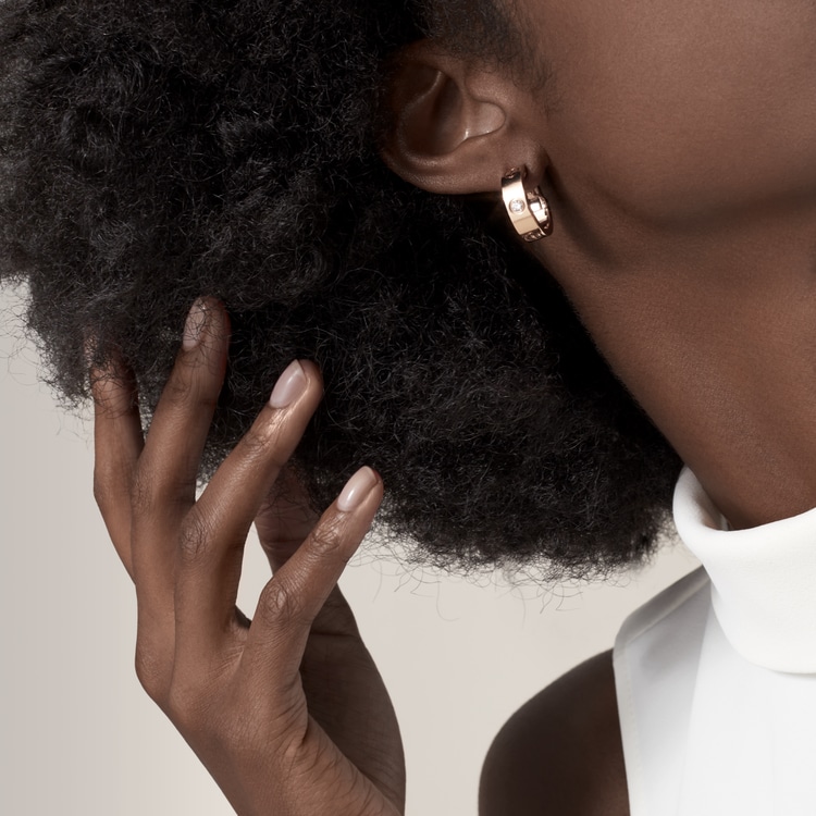 Cartier love earrings rose gold Clearance