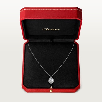 Cartier Destinée pendant, pear-shaped diamond, paved  Cartier Destinée pendant, pear-shaped diamond, paved