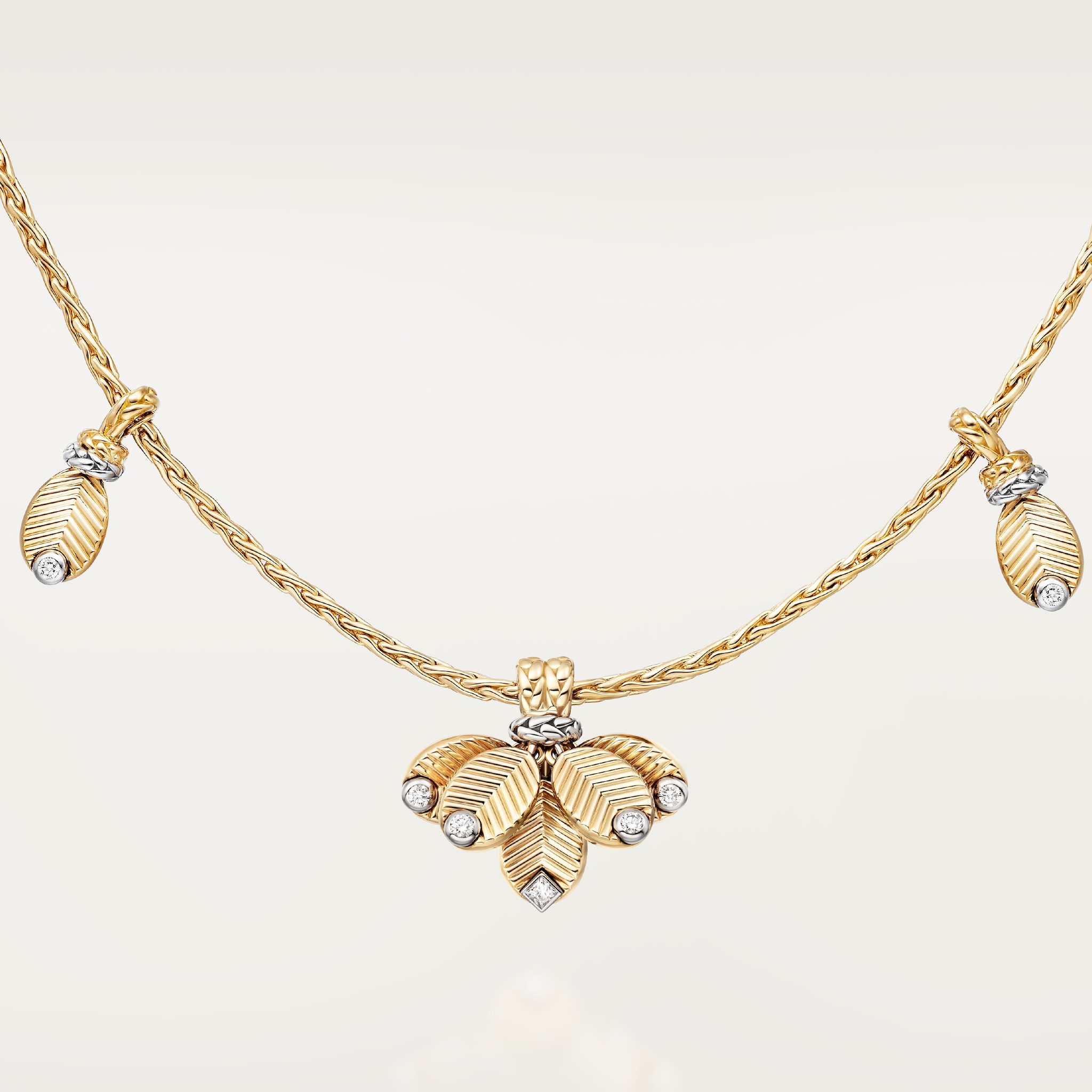 Grain de Caf&eacute; long necklace, diamonds, image 7