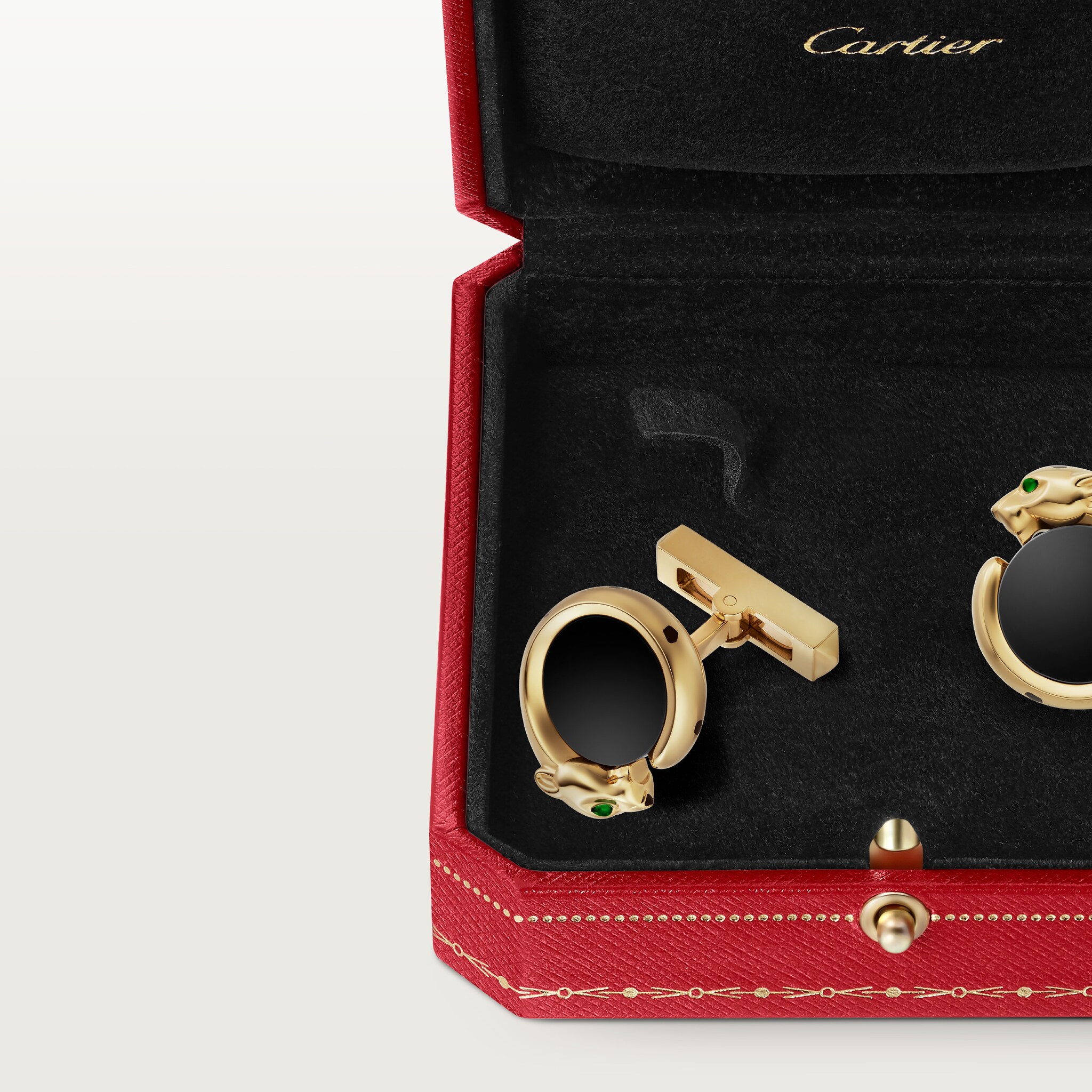 CROG000333 - Panthère de Cartier cufflinks - Yellow gold, onyx