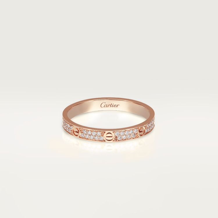 CRB4218100 LOVE ring SM Rose gold diamonds Cartier