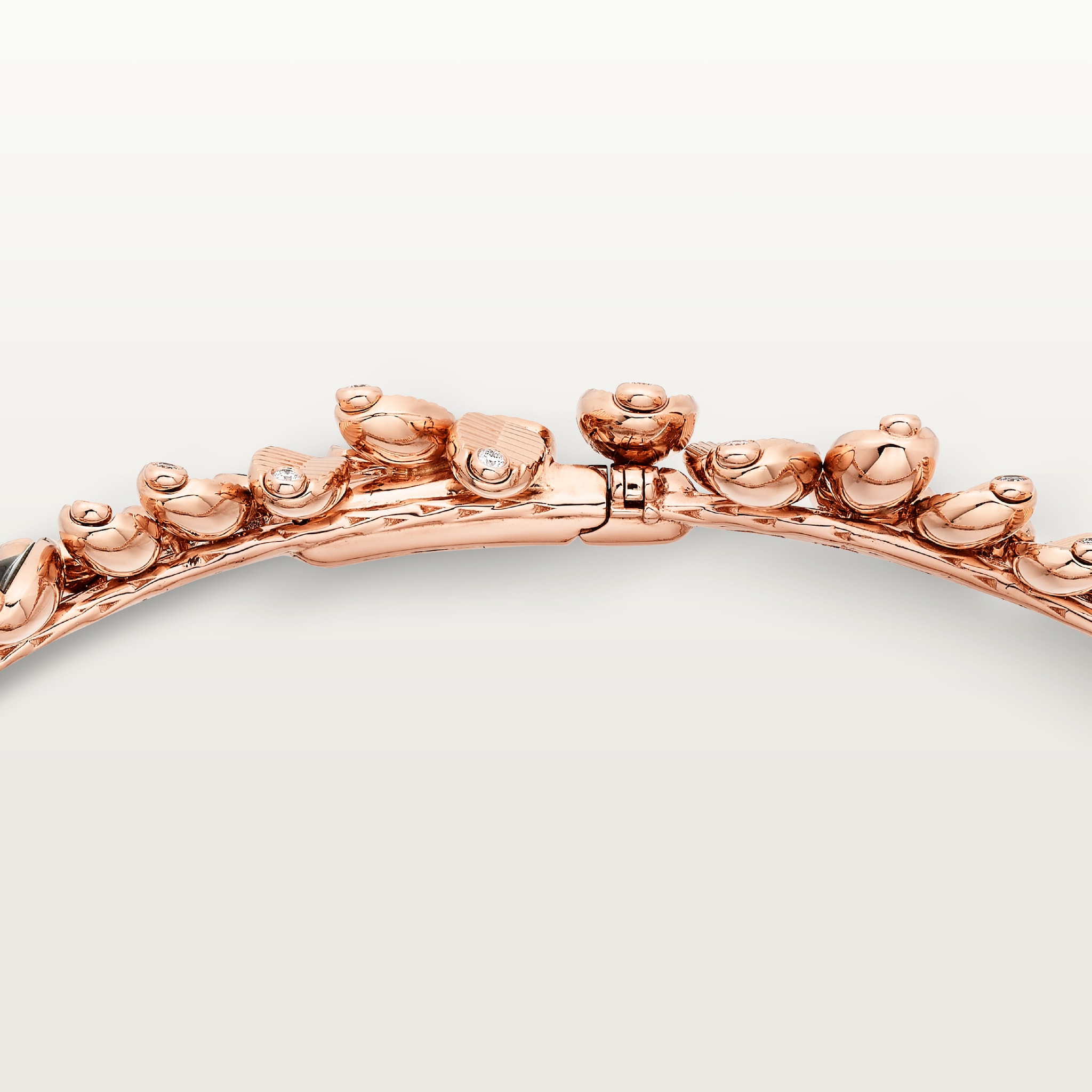 Collier Grain de Caf&eacute;, obsidienne, semi-pav&eacute;