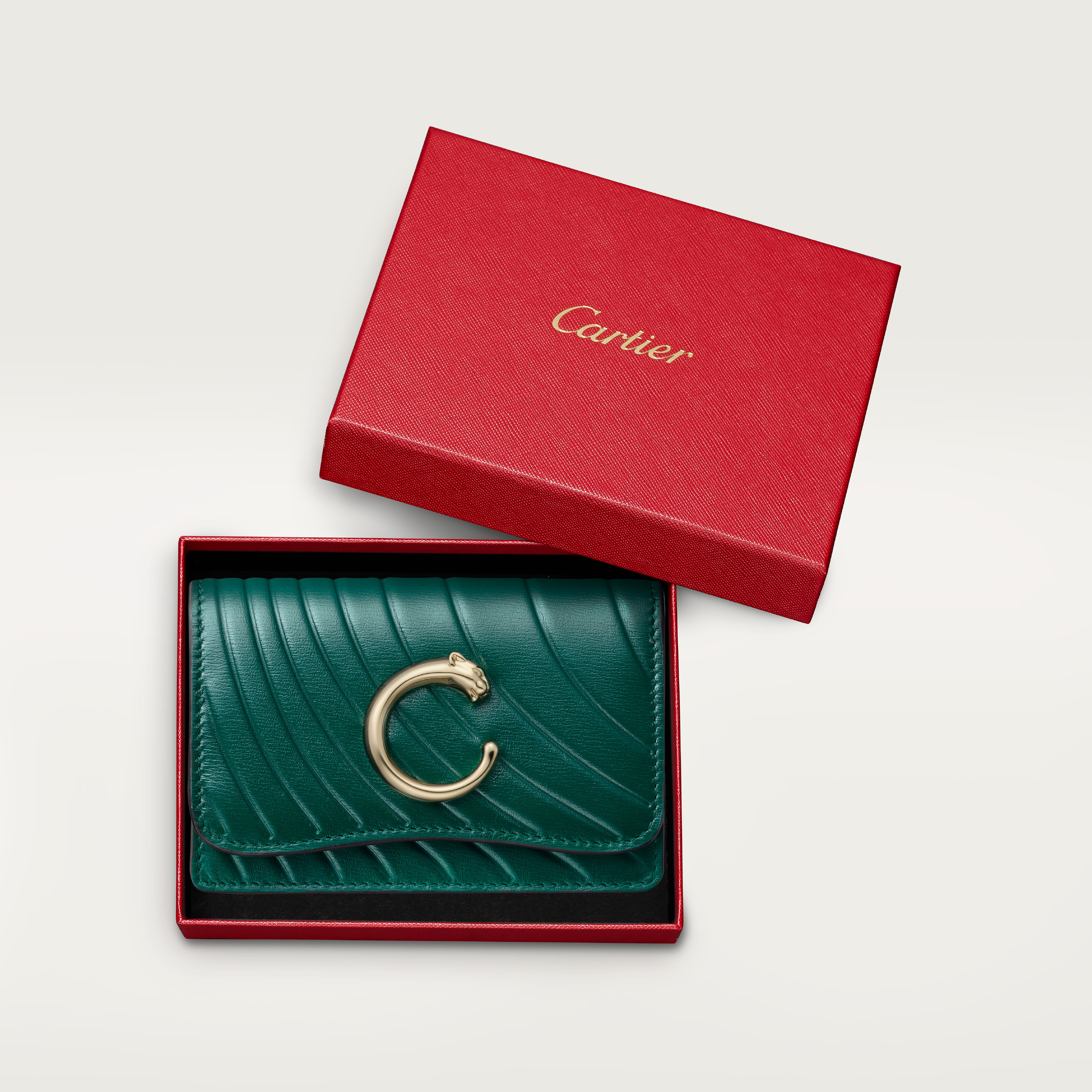 Business card holder with zip, Panthère de Cartier