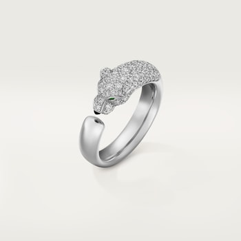 Panthère de Cartier ring, small model, half-paved Panthère de Cartier ring, small model, half-paved